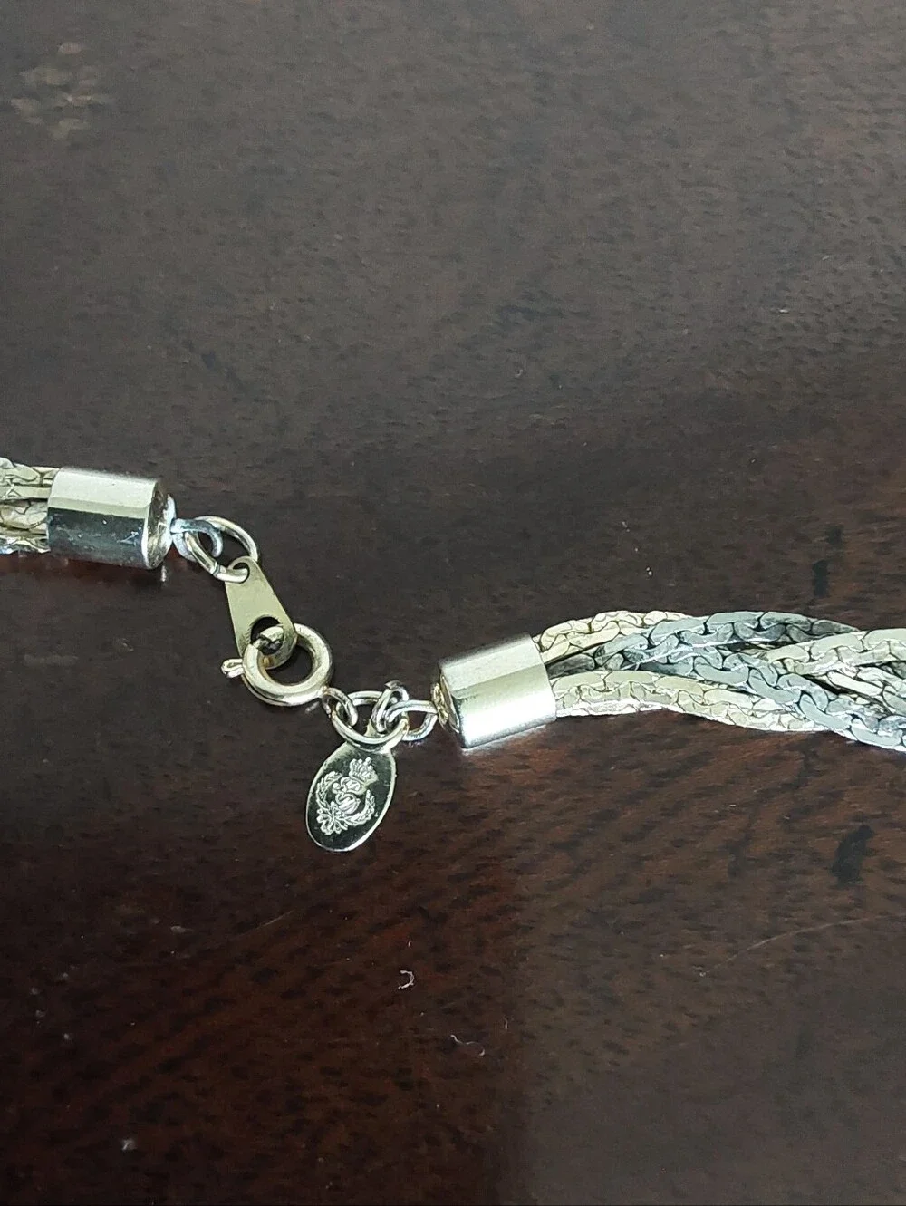 Braided Metallic Necklace - Silver and Gold Tone Men’s Chain